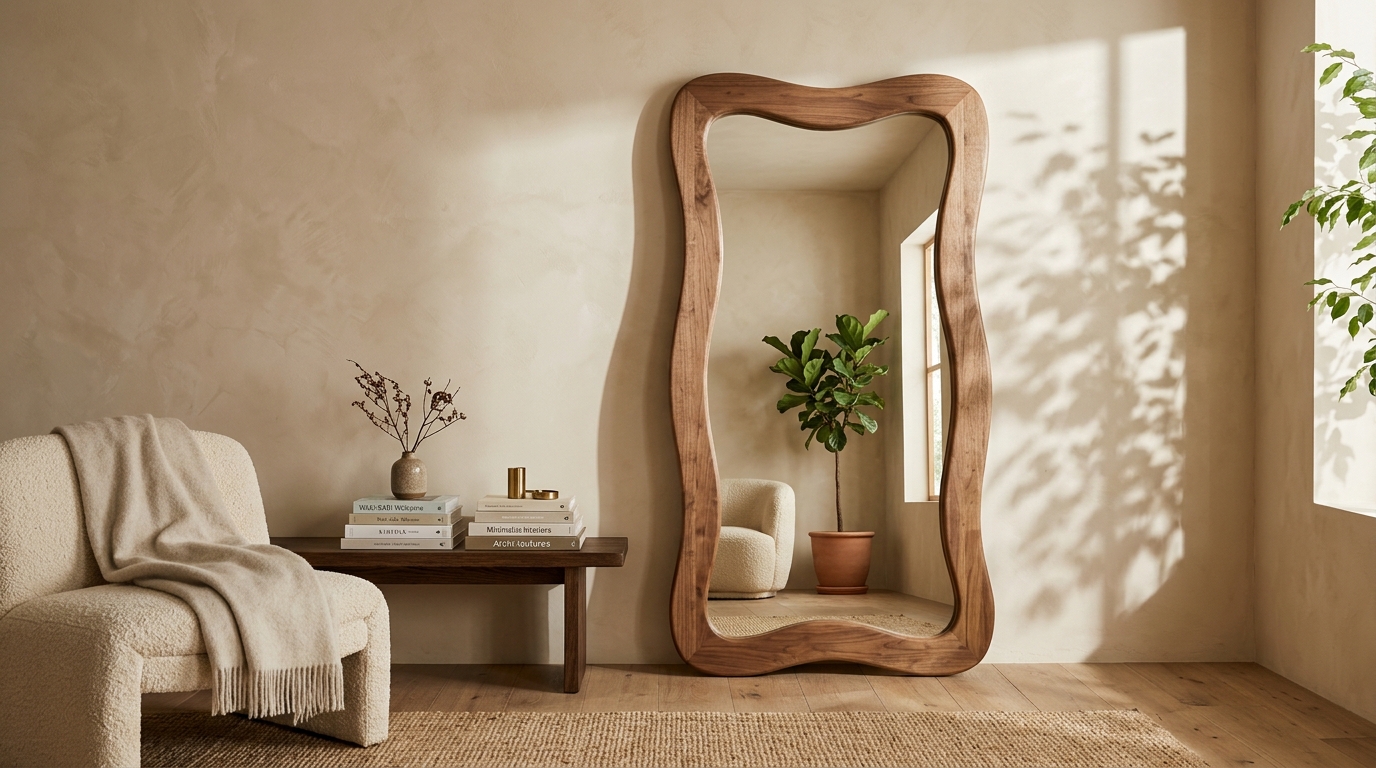 Organic Wavy Full-Length Mirror